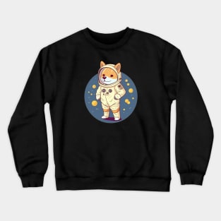 Doge Astronaut to the Moon with Dogecoin Crewneck Sweatshirt